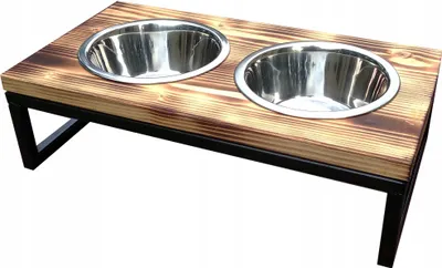 Immagine prodotto di Stazione di alimentazione a doppia ciotola + 2x dispenser di cibo per cani in acciaio inox 2 supporto per ciotola per cani