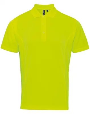 Produktbild von Premier Workwear PR615 | Herren Coolchecker Piqué Polo / ® Standard 100 - Farbe: Neon Yellow - Größe: 4XL