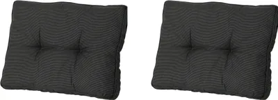 Produktbild von Madison - Florance Rückenkissen Rib schwarz - Ca. 43x73 cm - 2er-Set