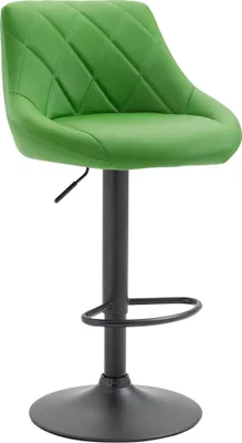 Produktbild von CLP Barhocker Lazio höhenverstellbar und 360 Grad drehbar grün Gestell Farbe schwarz