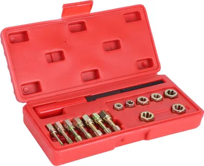 Produktbild von 15Stück/Satz Gewinderestaurator Reparaturset Universal Auto 7 Metrisch Gewindebohrer Schneidwerkzeug