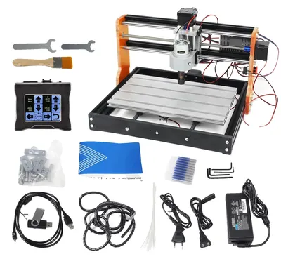 Obrázok produktu pre CNC fréza, 3-osový prevádzka, offline ovládač, s dotykovým ovládaním, doplňte 2,5 W laser