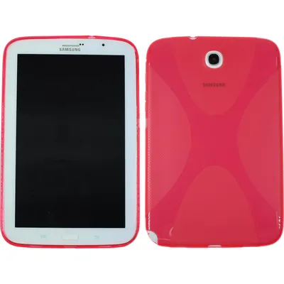 Produktbild von PhoneNatic Case kompatibel mit Samsung Galaxy Note 8.0 - rot Silikon Hülle X-Style + 2 Schutzfolien