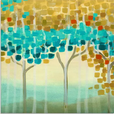 Produktbild von ARTland Glasbild Waldmosaik II Größe: 20x20 cm