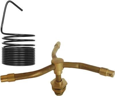 Immagine prodotto di Irrigatore da giardino - Ugello di irrigazione - Irrigazione del prato - Rotazione a 360 gradi - 3 getti - Ottone