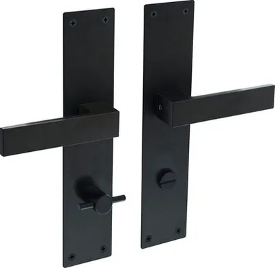 Produktbild von Langschildgarnitur Intersteel Amsterdam WC 78 mm schwarz matt