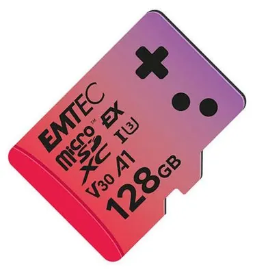 Image de Emtec ECMSDM128GEXG Emtec mSD 128GB UHS-I U3 V30 A1 EXPRESS