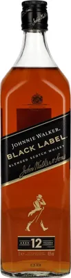 Image de Johnnie Walker BLACK LABEL 12 Years Old Blended Scotch Whisky 40% Vol. 1l