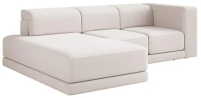 Obrázok produktu pre Selsey Novals – Rohová sedačka tvaru L, 4-miestna, vankúšová, farba krémová, materiál chenille, šírka 278 cm