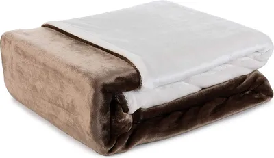 Produktbild von Bettwäsche Cashmere-Feeling Mikroflausch 135 x 200 cm taupe/wollweiß