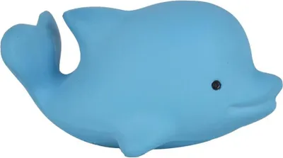 Obrázek produktu pro Tikiri kousátko a hračka do koupele s chrastítkem delfín 11 cm modrá