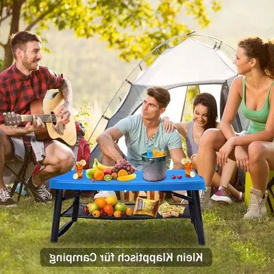 Produktbild von Famanu Campingtafel höhenverstellbar klappbar - für Outdoor, Balkon, Picknick