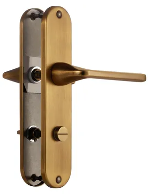 Produktbild von Türgriff-Set aus antikem Messing für Toilettüren