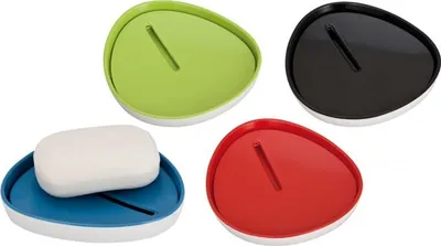 Produktbild von WENKO Seifenablage Alcamo - Melamin - Seifenhalter - Seifenablage - Seifenschale - Seifschale, Farbe:Grün