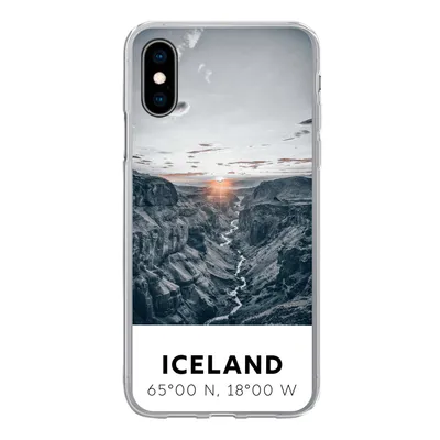 Produktbild von MuchoWow® Handyhülle Schutzhülle Hülle für iPhone X Island - Sonne - Berge Silikon Softcase Handy Hülle - Handyhülle