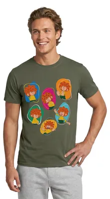 Produktbild von Spreadshirt Pumuckl Zeigt Verschiedene Emotionen Männer T-Shirt, 4XL, Militärgrün