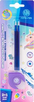 Obrázok produktu pre Vymazateľné náplne Astrapen Oops! modré + guma