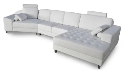 Produktbild von Luxus Ecksofa L-Form weiß Polster Möbel Sitz Wohnzimmer Ecke Sofa