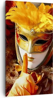Produktbild von Bild auf Leinwand - Leinwandbild - Venezianische Maske bunt Karneval - 45x80cm - Wand Bild - Wanddeko - Leinwanddruck - Bilder - Kunstdruck - Leinwand bilder - Wandkunst - PA45x80-0420