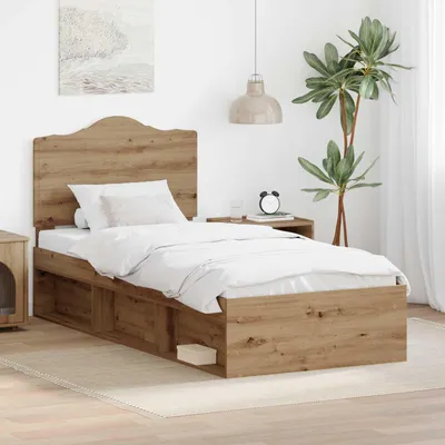 Image de Maison Exclusive - Cadre de lit artisanal en chêne 90 x 200 cm Bois de pin massif