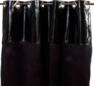 Obrázok produktu pre Záves z umelej kože a čierneho semišu 140x250