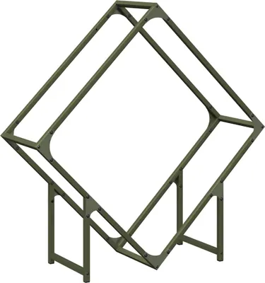 Obrázok produktu pre vidaXL Stojan na palivové drevo olivovo zelený 80x25x80 cm Oceľ valcovaná za studena