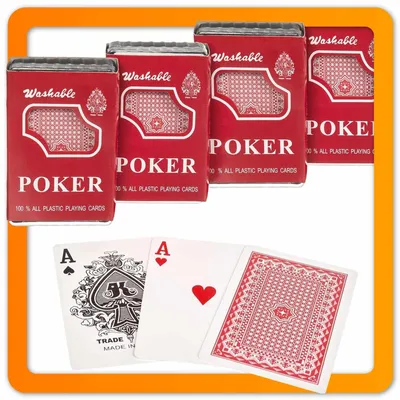 Produktbild von 4x Plastik Pokerkarten von Royal