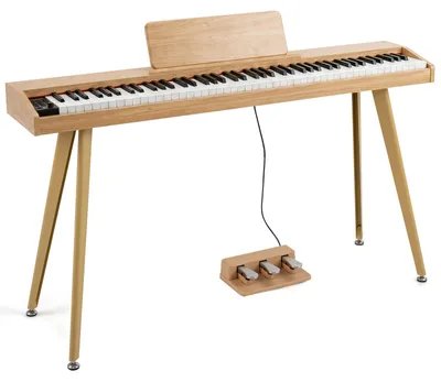 Obrázok produktu pre COSTWAY digitálne piano s 88 klávesmi, stojanom, elektronické piano s klávesnicou, 3 pedálmi, 80 demo skladbami, 800 zvukmi, 600 rytmami, USB-MIDI konektorom, klávesy