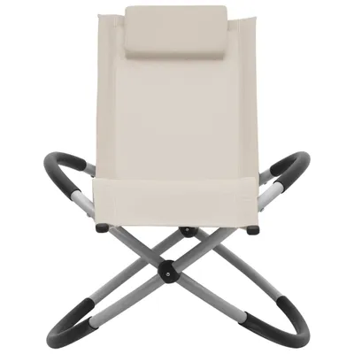 Produktbild von VidaXL 47794, Lounge, Gepolsterter Sitz, Stahl, Cremefarben, Grau, 605 mm, 1210 mm