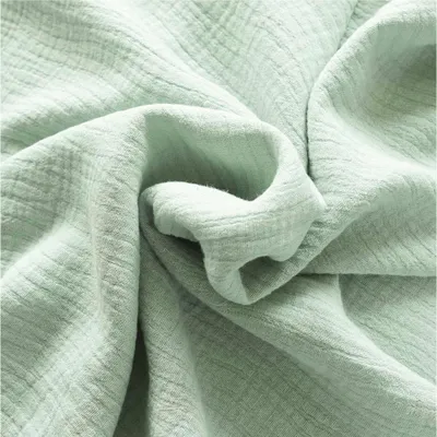 Musselin Jacquard Baumwoll-Leinen-Stoff Zuschnitt mintgrün