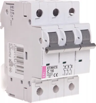Produktbild von Leitungsschutzschalter 3P C 16A 6kA AC ETIMAT 6 002145516