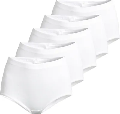 Produktbild von Speidel 5er Pack Nelly Taillen Slip Weiche Baumwolle in Feinripp-Qualität, Seitennahtefrei für hohen Komfort, Elastische Spitze für perfekte Passform