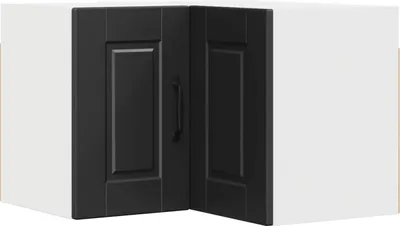 Immagine prodotto di vidaXL Armadietto angolare da parete PORTO Nero 57 x 57 x 40 cm in materiale derivato dal legno