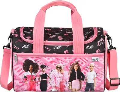 Produktbild von Kleine Sporttasche Kinder Barbie, Reisetasche Mädchen, Schwimmtasche mit Vorderfach