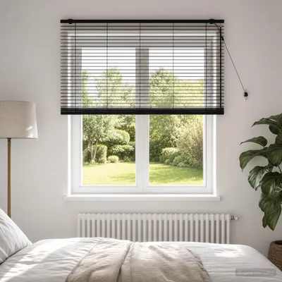 Zdjęcie produktu dla Żaluzja wenecka Czarny 150 x 160 cm 35 mm
