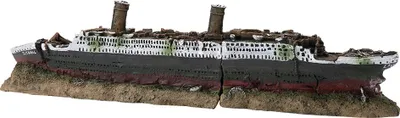 Obrázok produktu pre Qcwwy Titanic Stratil zničený loď Loď dekorácie pre akvárium dekorácie živé a krajiny