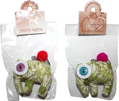 Produktbild von Tier-Anhänger mit Knopfaugen - Elefant 10 - Tierpüppchen