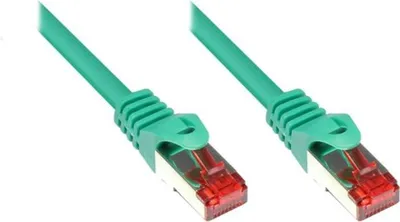 Produktbild von Patchkabel Cat. 6 S/FTP PiMF 15m grün doppelt geschirmt