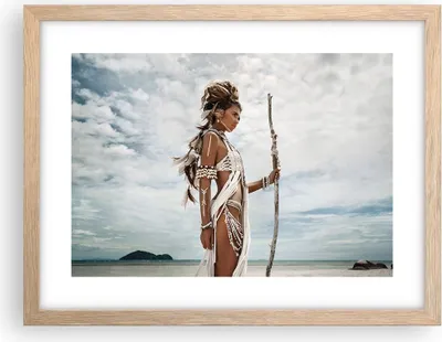 Produktbild von Gerahmtes Poster - Rahmen in heller Eiche - Brennen Mann Frau - 40x30 cm - Wand Bild - Wanddeko - Wandbilder - Wandposter - Bilderrahmen - Bilder - Kunstdruck - Wandbild - P2NAA40x30-4275