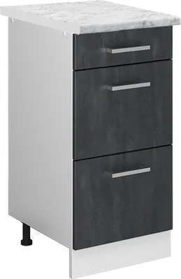 Zdjęcie produktu dla Szafka dolna do kuchni Vicco R-Line Czarny beton 40 cm BP Marmur, Model 47579