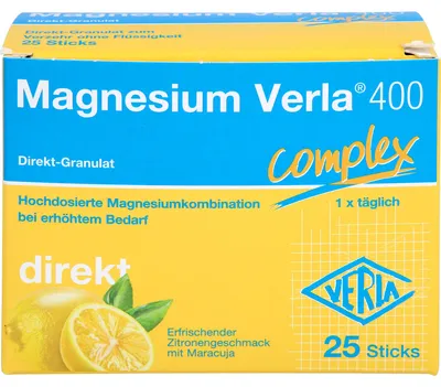 Obrázek produktu pro Magnesium Verla 400 Direct Citron, granulát k přímému použití, 25 sáčků