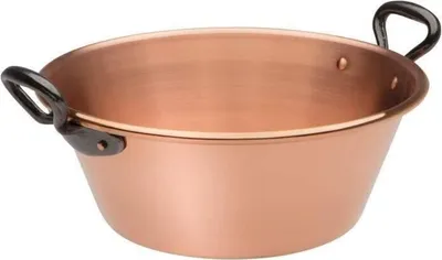 Produktbild von BAUMALU Konfitürenkessel, 26 cm Kupfer 12/10, Gusseisengriffe, Für alle Herdarten außer Induktion