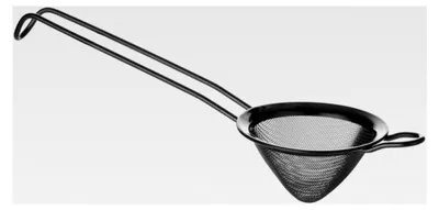 Produktbild von Konisches Barsieb, Cocktail-Sieb, Küchensieb, 75x220mm, Edelstahl, Schwarz