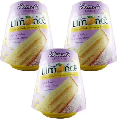 Produktbild von 3x Bauli Pandoro Crema di Limonce 'Pandoro Hefekuchen mit Zitronencremefüllung', 750 g