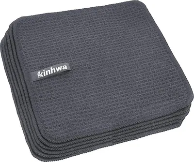 Produktbild von Mikrofaser Spültücher Set Grau 20x20cm 6 Stück fusselfrei waschbar