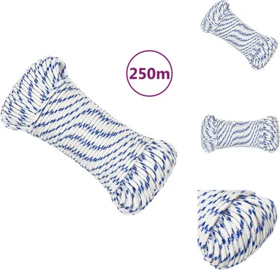 Produktbild von vidaXL Bootsseil Weiß 5 mm 250 m Polypropylen -  Seile