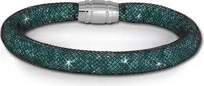 Image de SilberDream Bracelet pour femme 18cm vert Mini cristaux acier inoxydable nylon SDA050G9