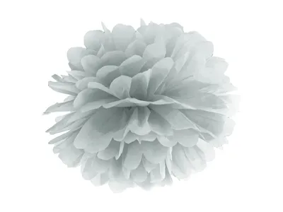 Produktbild von Papierpompon, silber, 25cm, 1 Stk.