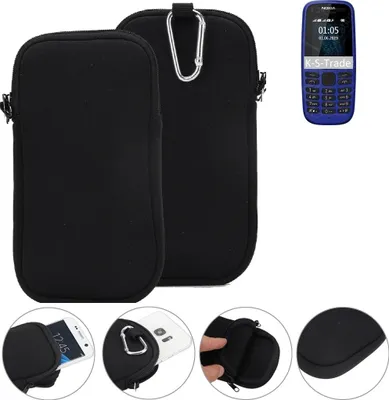 Produktbild von K-S-Trade Neopren-Hülle Handyhülle kompatibel mit Nokia 105 (2019) Schutzhülle Neoprenhülle Sleeve Schutz-Hülle Gürtel Tasche Case Holster