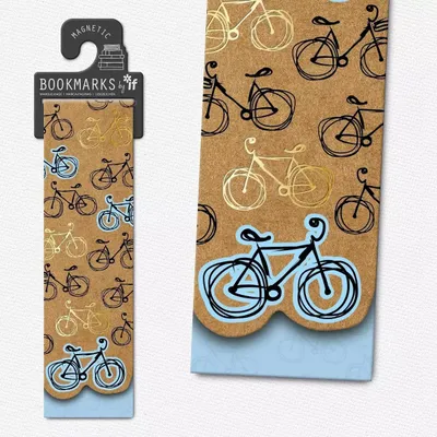 Image de Marque-page magnétique krafty - Bicyclettes